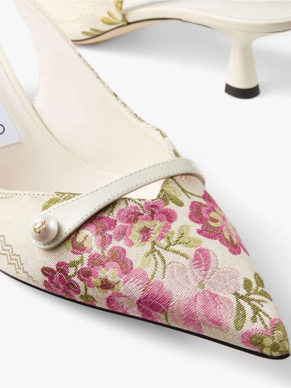ISO!! Jimmy Choo Amita or Romy in floral jacquard